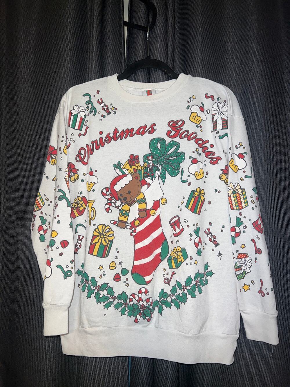 Ugly Christmas Sweater Xmas Sweatshirt Crewneck Size Large Vintage